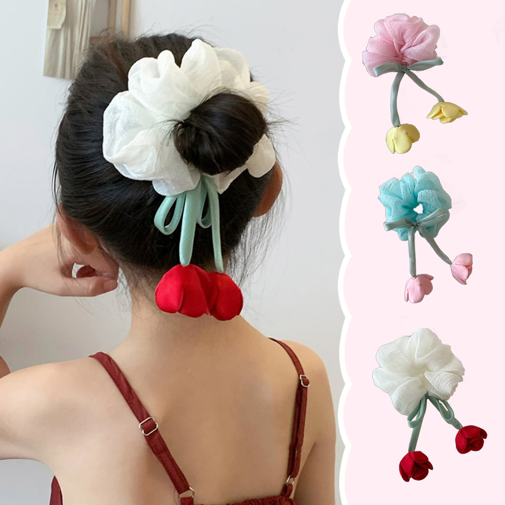 ทิวลิป กิ๊บรัดผมทรงวงกลม สีสดใสน่ารัก สวยงามสำหรับผม