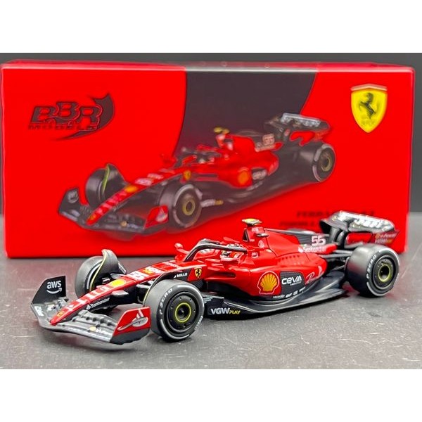 BBR 1:64 F1 Ferrari SF23 #55 C. Sainz 2023 Bahrain GP