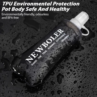 Newboler 150ml 250ml 500ml Running Soft Flask กีฬาขวดน้ํานุ่ม TPU ขวดน้ําพับได้เหมาะสําหรับมาราธอน Off Road Running Slow Running Camping Bike