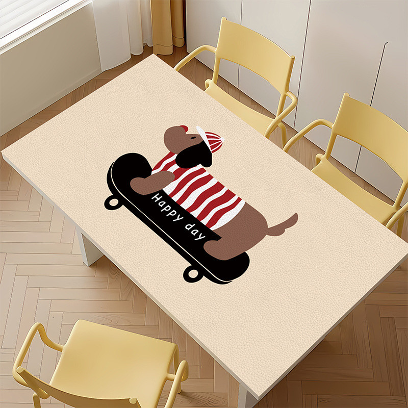 COD ผ้าปูโต๊ะ ผ้าปูโต๊ะกันน้ำ ผ้าปูโต๊ะสี่เหลี่ยม หนาขึ้น กันน้ำ หลักฐานน้ำมัน ไม่ต้องซัก โต๊ะอาหาร โต๊ะทำงาน - รูปที่ 6