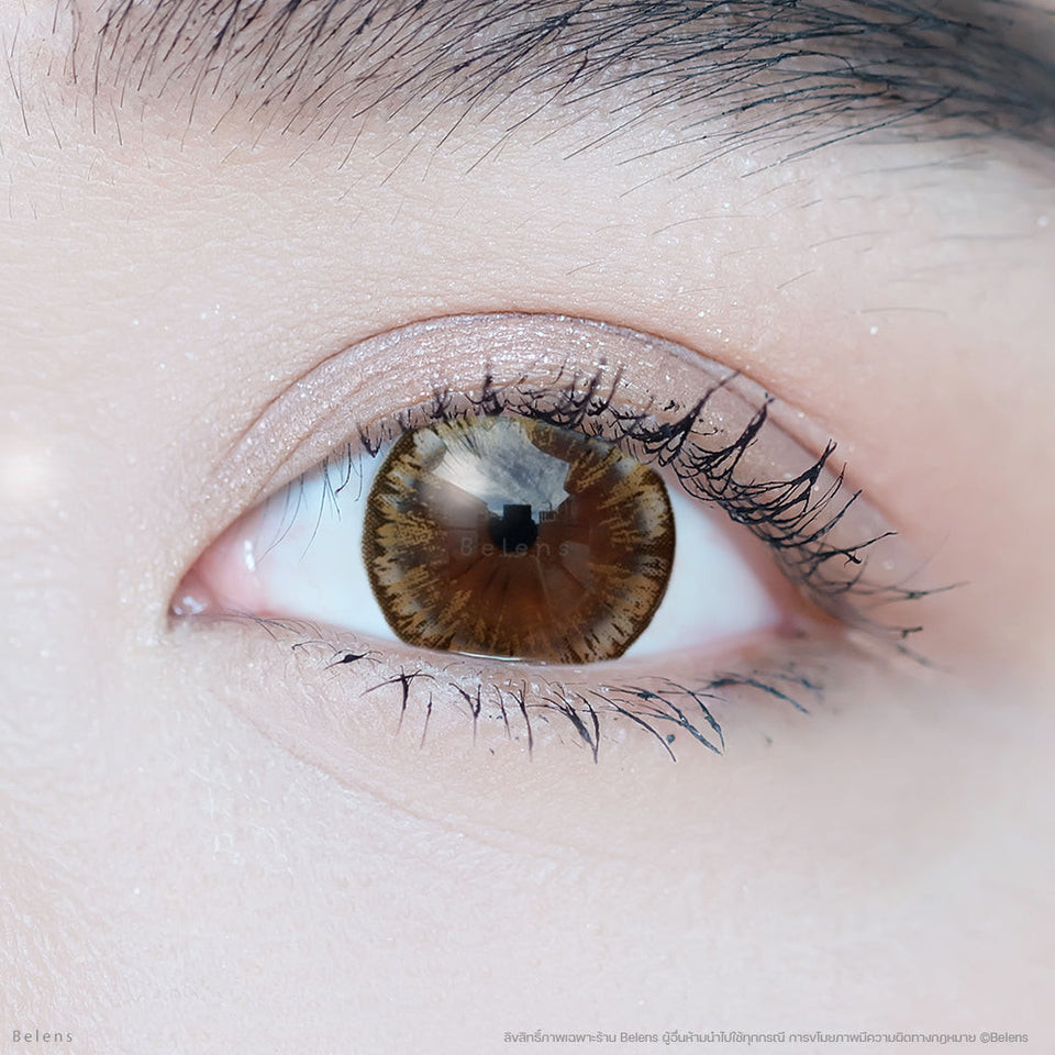 💥แถมตลับ food grade - รุ่น Icy icy (Brown) คอนแทคเลนส์ //มีส่งด่วน🚚