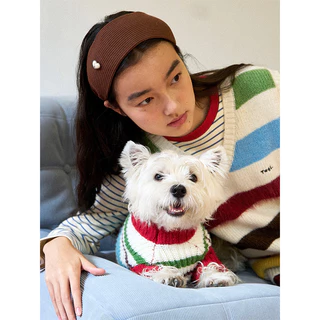 Tagi. Wide-brimmed Knitted Pearl Headband ที่คาดผม