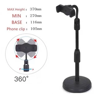 ที่วางโทรศัพท์ ขาตั้งโทรศัพท์ ขาจับโทรศัพท์ ปรับสูงต่ำได้ สีดำ L1