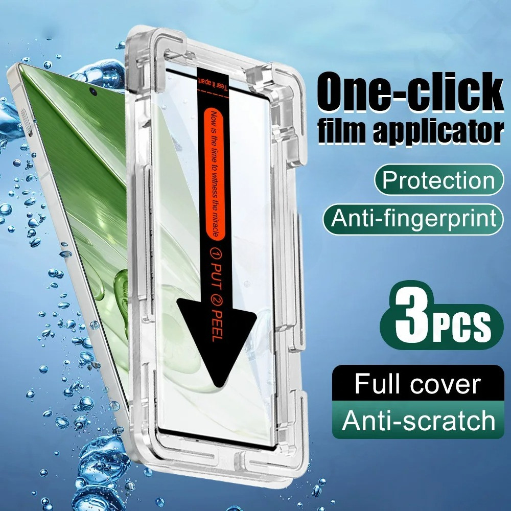 3 ชิ้นสําหรับ IQOO Z10X Z9x Z8x Z7x Z6x Z5x Z3 Z7i Z7 Z10 Z9 Turbo Pro กระจกนิรภัยติดตั้งง่าย Auto-ฝุ่นชุดกําจัด