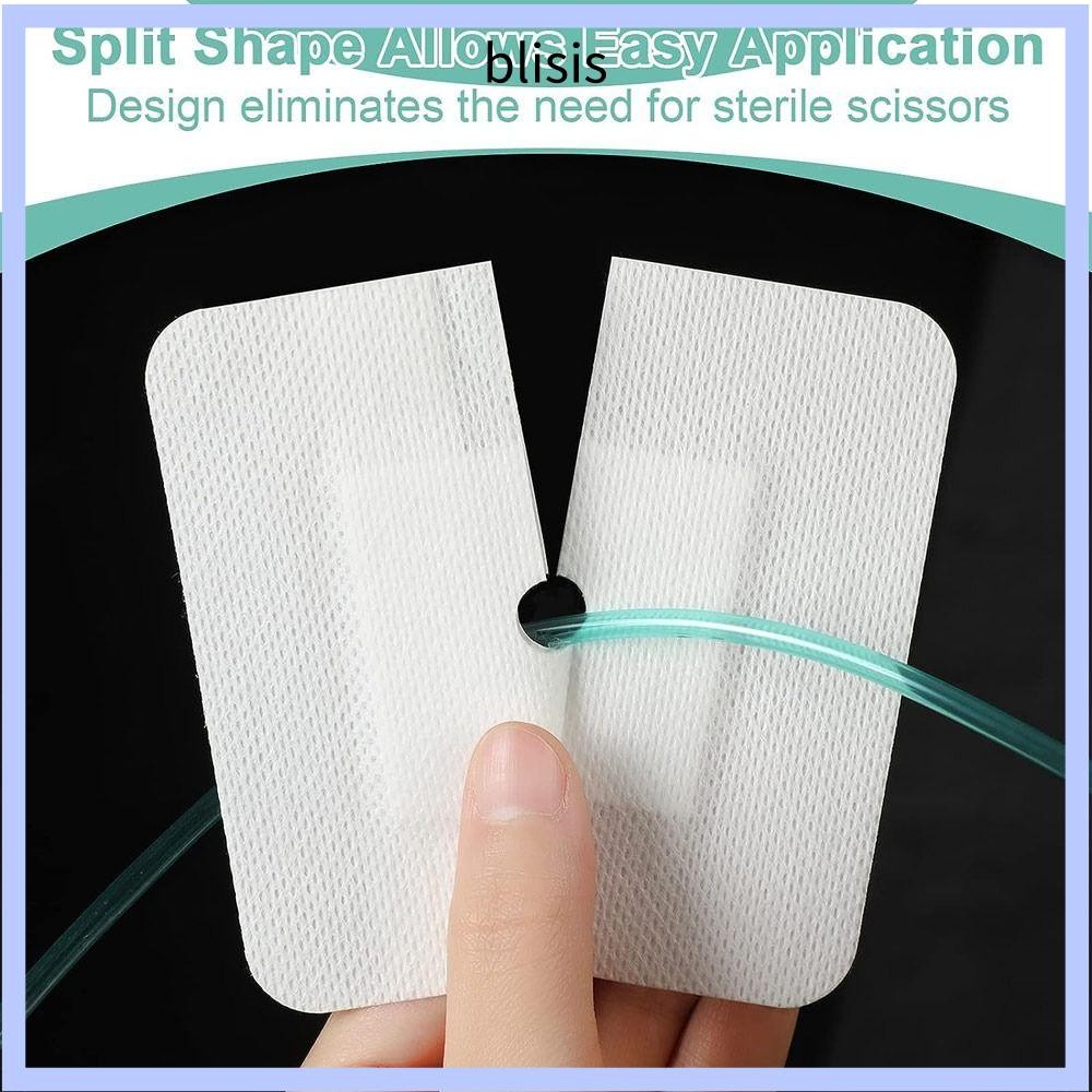INNEED 10 ชิ้น Feeding Tube Pad, ผ้าพันแผลแผลอุปกรณ์ไตหน้าอก Catheter Cover, เปลี่ยนไตเทียม Gtube อุ
