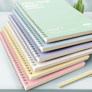 สมุดโน๊ตสันห่วง ปกสีพาสเทล สมุดโน๊ตสันห่วงกระดูกงู สมุดจด ไดอารี่ สมุดน่ารัก | A5/B5 สีสันหวานละมุ