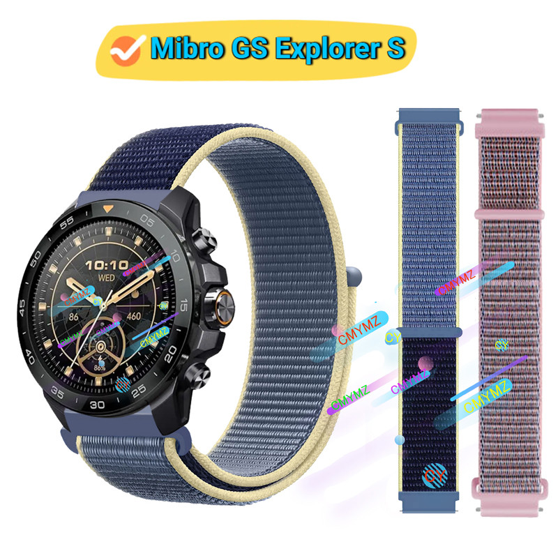 Mibro GS Explorer S strap สายไนลอน Mibro watch GS Explorer S strap สายรัดข้อมือกีฬา