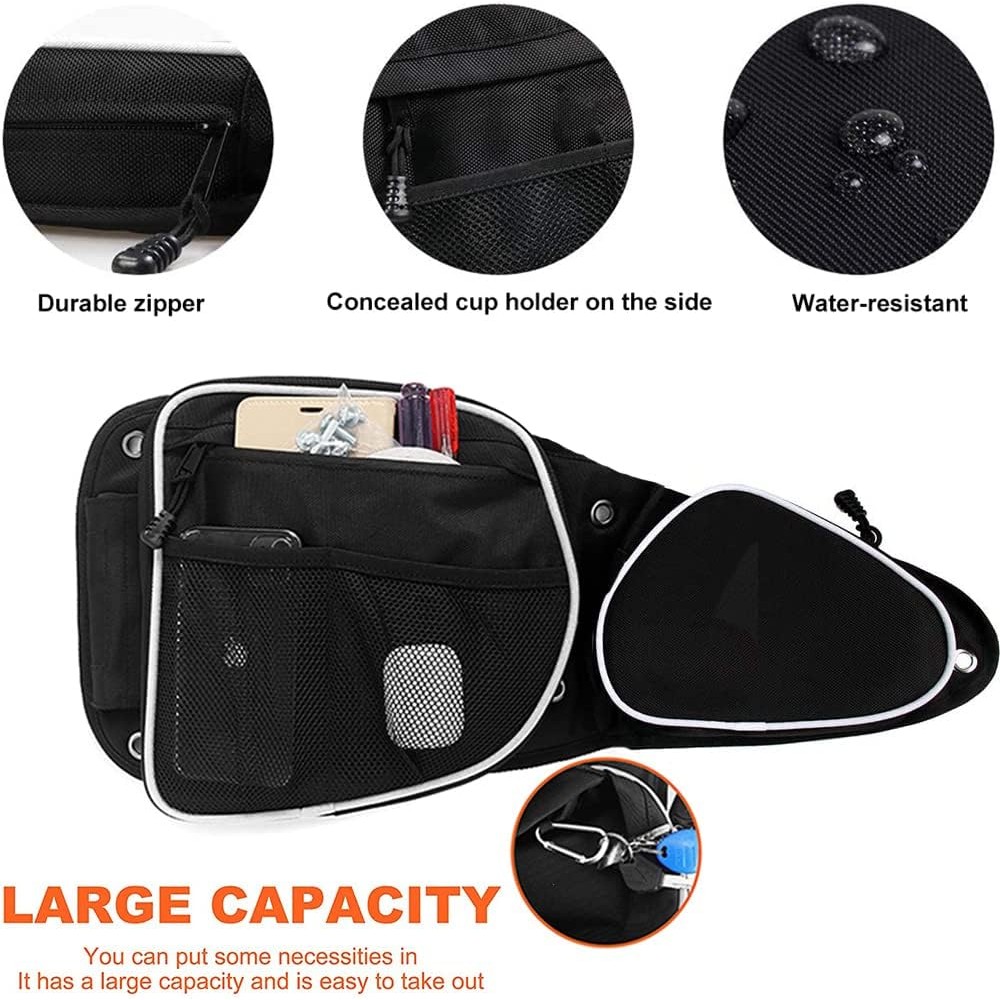 UTV ด้านข้างประตูกระเป๋าสําหรับ Polaris RZR, 2 ชิ้น UTV ด้านหน้าด้านข้างกระเป๋าเก็บชุดสําหรับ 2014-2