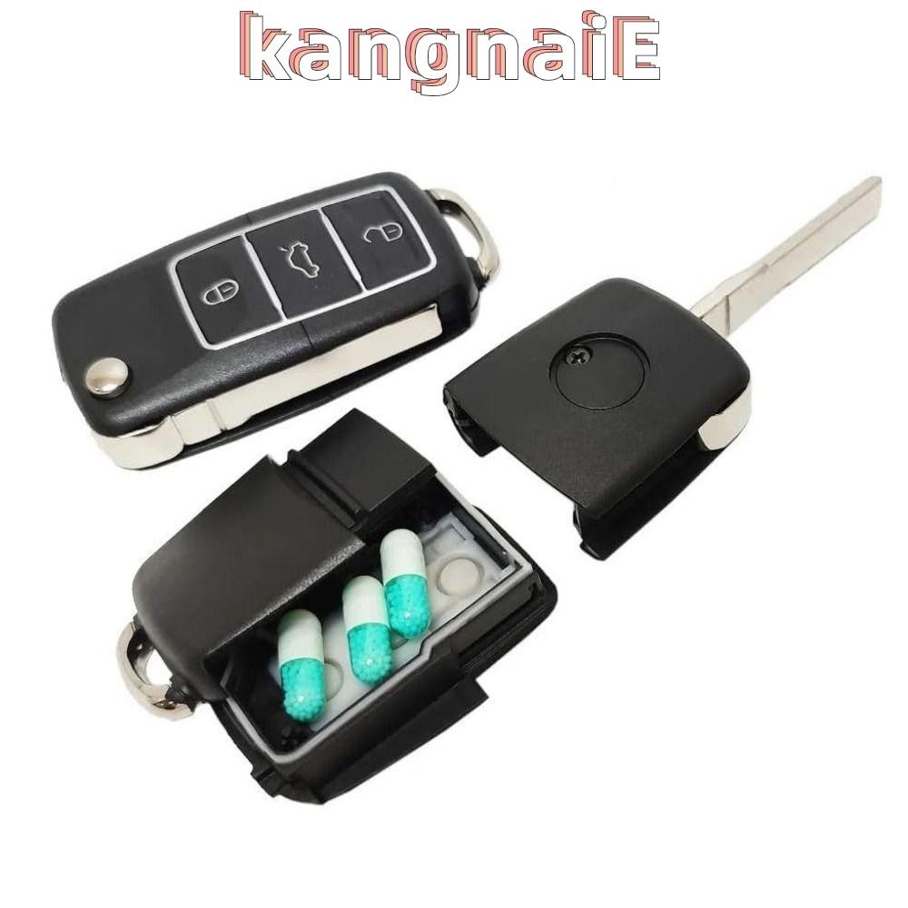 KANGNAI Dummy Car Key Safe, Mini Size Empty Car Key Fob Hidden Safe Box, Creative Portable Discreet Secret Compartment Box Car Storage