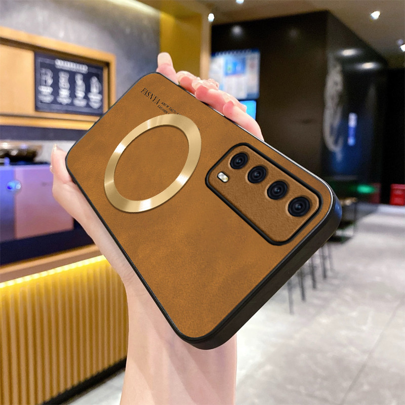 ปลอก huawei y7a เคสโทรศัพท์ Soft edged anti slip แหวนดูดแม่เหล็กสําหรับฝาครอบดูดซับแรงกระแทก ybpjscxq