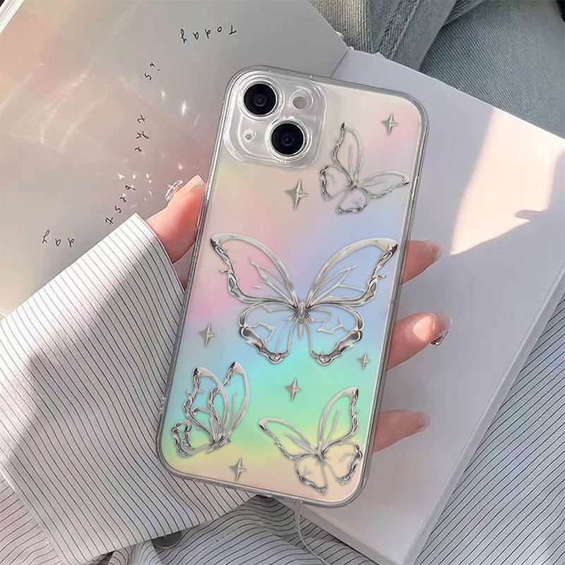 Softcase OPPO A76 KupU-Butterfly Crystal Laser OPPO A1k A3s A5s A12 A11k A9 A5 2020 A15 A15s A16k A1
