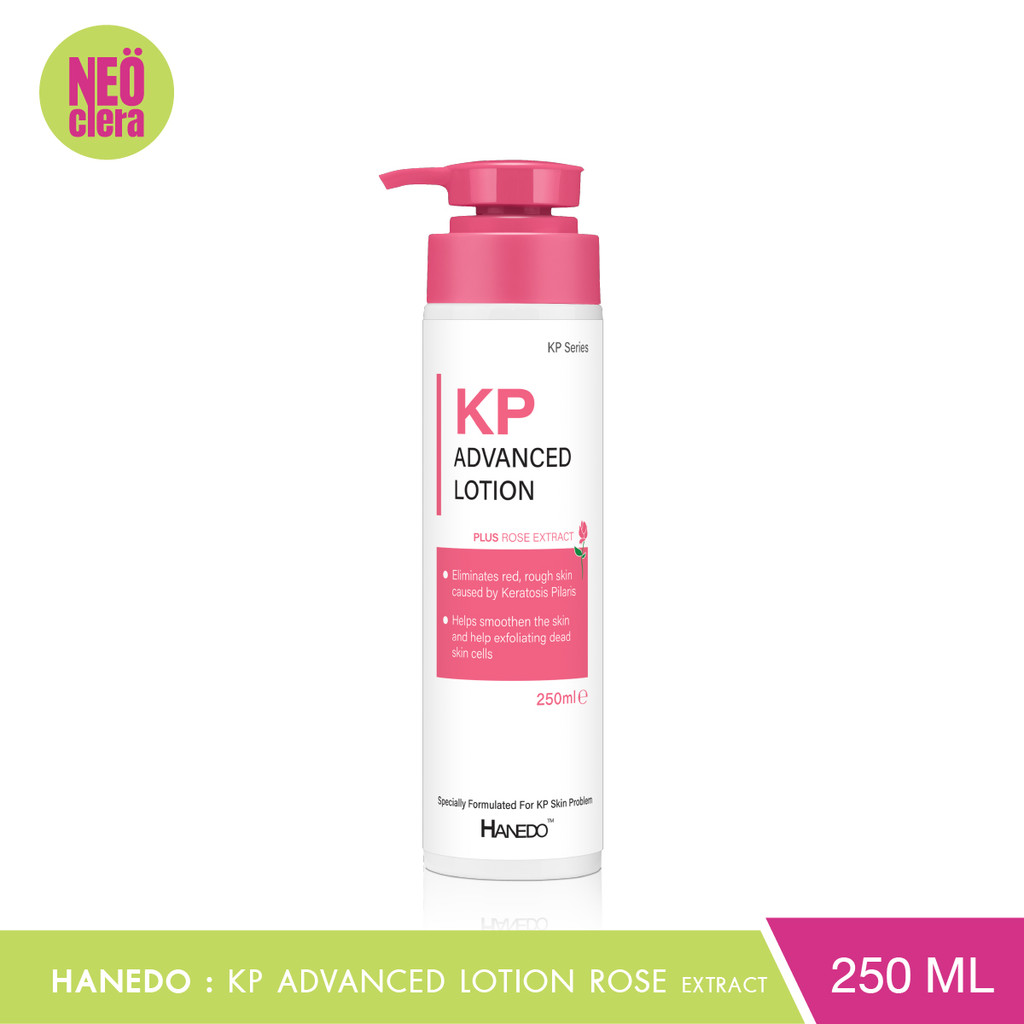 Hanedo KP Advanced Lotion Plus Rose Extract โลชั่นผลัดเซลล์ผิวกลิ่นกุหลาบ ลดขนคุด 250ml