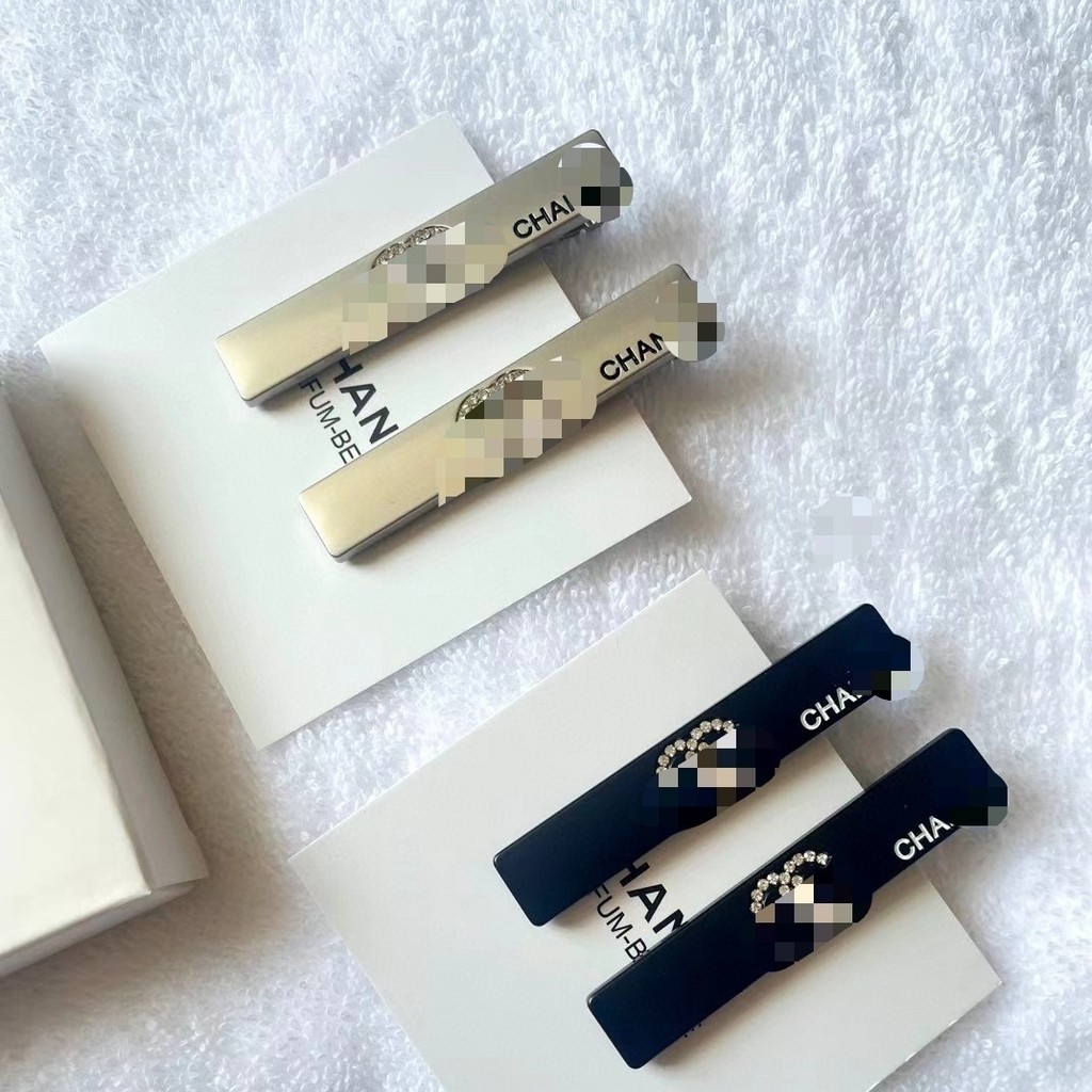 กิ๊บผมด้านข้างแบบเรียบ อุปกรณ์หนีบผมโลหะ ลายอักษรสไตล์เงินและเพชร