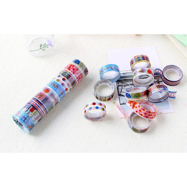 🔥1บาท🔥เทปสติ๊กเกอร์ วาชิเทป✔️พร้อมส่งในไทย(🎲สุ่มสีสุ่มลาย)สติกเกอร์ เทปกาววาชิ เทปตกแต่ง DIY เทปวาชิ - รูปที่ 4