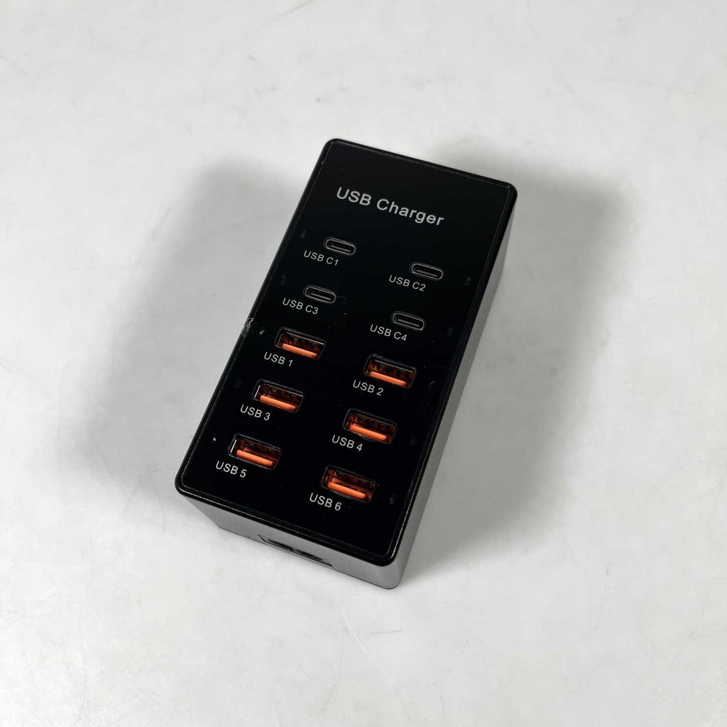 EZSHOPPING ALASICKA USB Hub Charger 10 Multi Port Type C 5V/2.4A 60W EU Plug - YC-A6| |