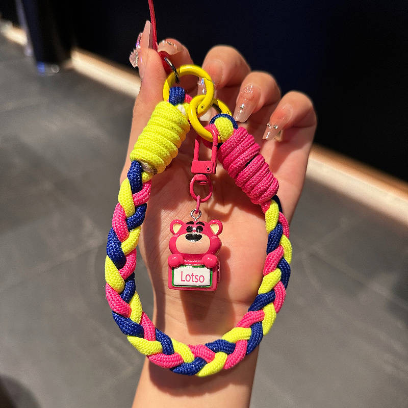 Mobile Phone Lanyard Wrist Cartoon Key Button Handbag Pendant Anti-Lost Mobile Phone Charm 3C Jewelr