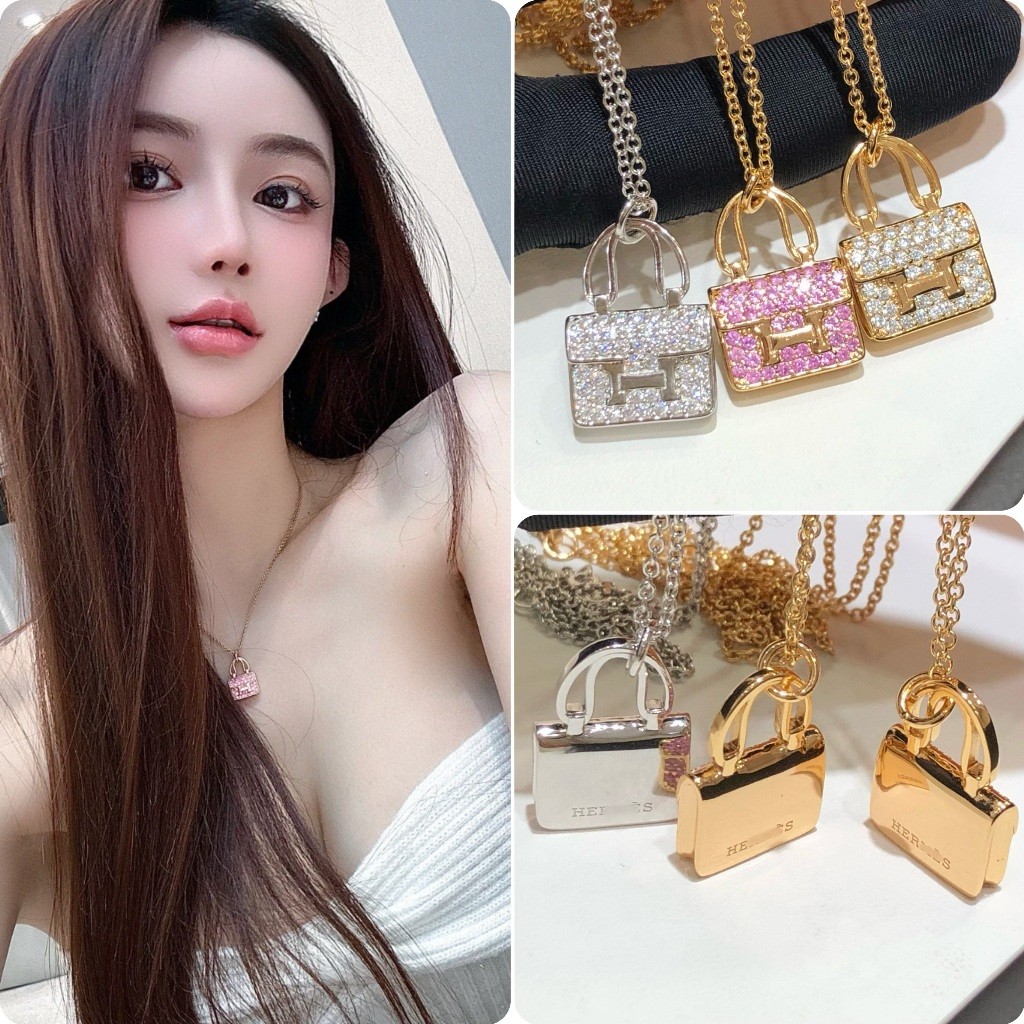 【ก่อนสั่งสอบถาม】ราคา3300 HHH สร้อยคอ Necklace ฝังเพชรเต็มพื้นที่ Diamonds เงิน s925 ชุบทองประดับเพทา
