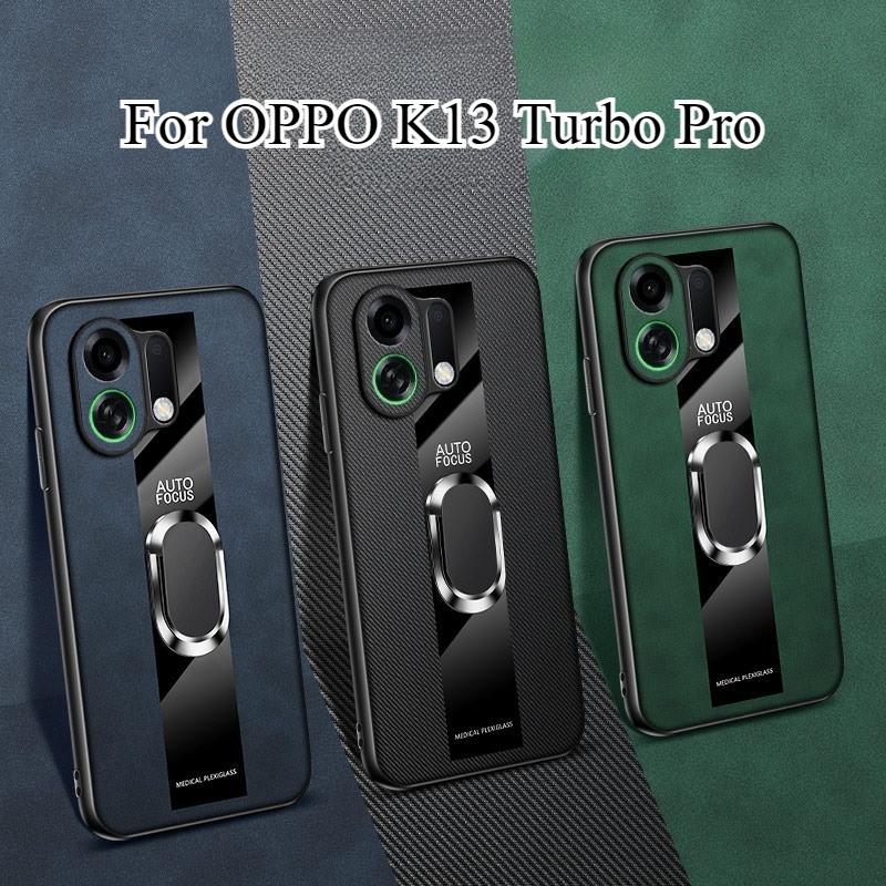 แหวนแม่เหล็กสําหรับ OPPO K13 Turbo Pro K13X PU หนังแกะหนังกันกระแทกด้านหลังสําหรับ OPPO K13 Turbo Pr