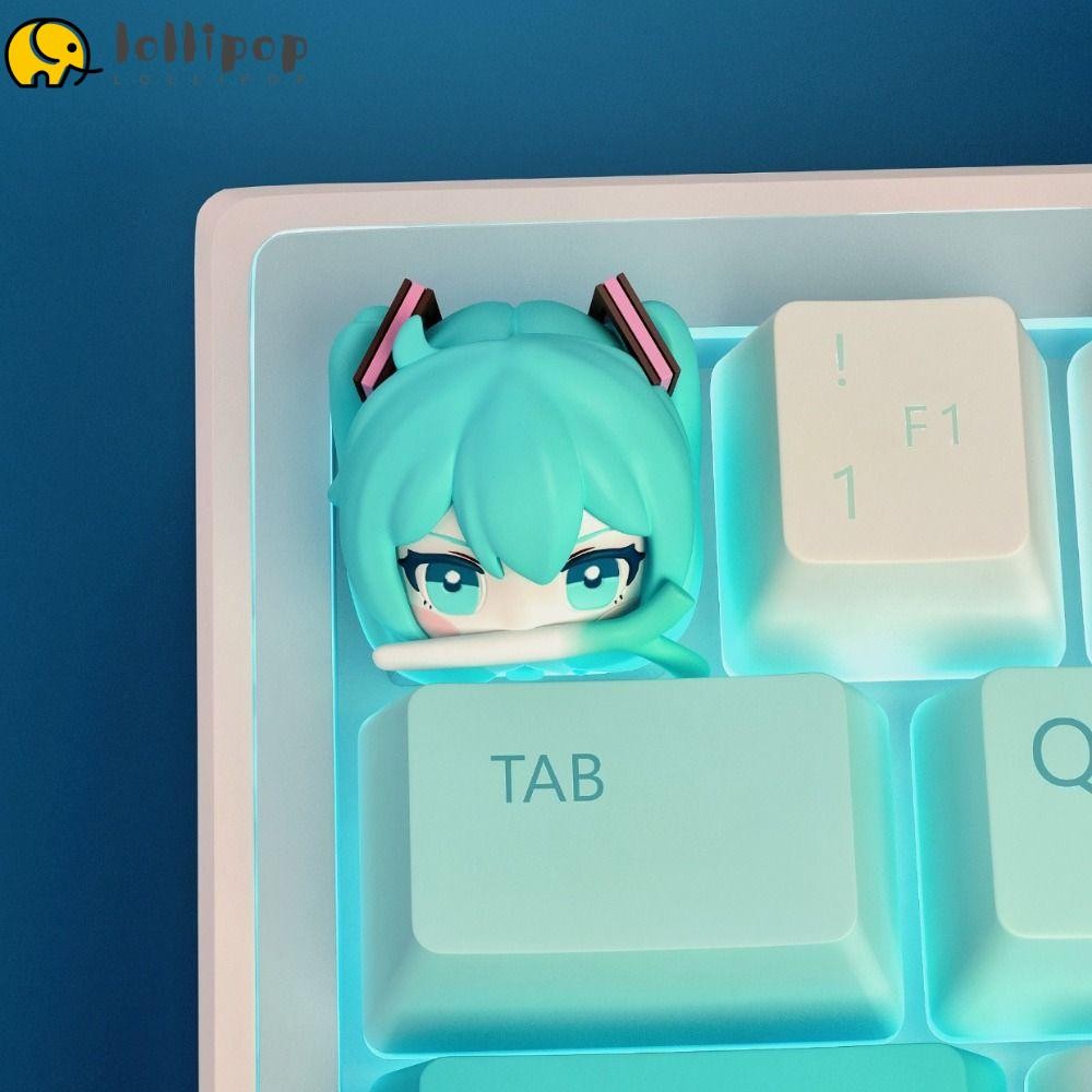 LOLLIPO1 Hatsune Miku Keycap, Esc Key Anime Mechanical Keyboard Keycap, Creative Collectible Resolid
