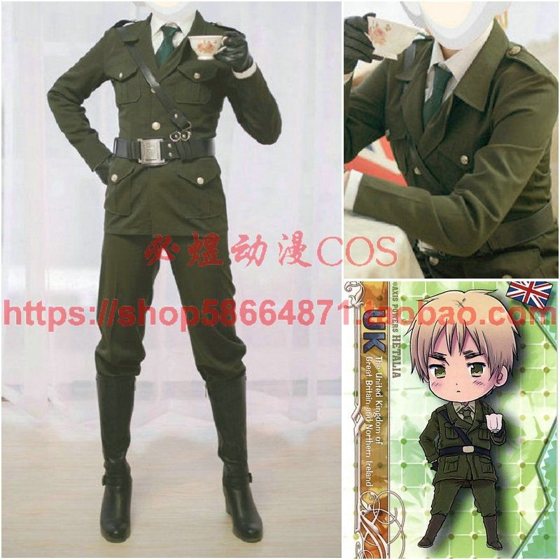 APH Hetalia Cosplay Arthur Kirkland สหราชอาณาจักร พร้อมสวมใส่ในงานHALLOWEEN