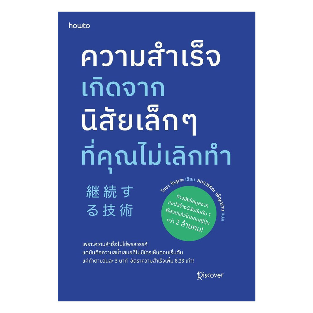 นายอินทร์ หนังสือ ความสำเร็จเกิดจากนิสัยเล็กๆ ที่คุณไม่เลิกทำ