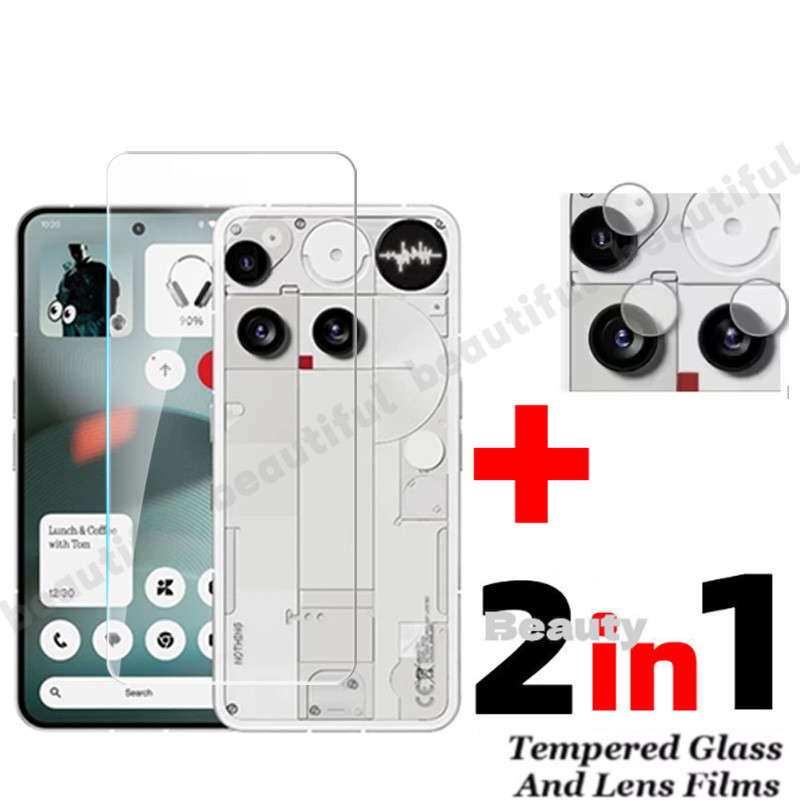 2 IN 1 สําหรับ NothingPhone3 ฟิล์มกระจกนิรภัยสําหรับ Nothing Phone 3 (3) 3A Pro 3APro 2A Pro 2APro C