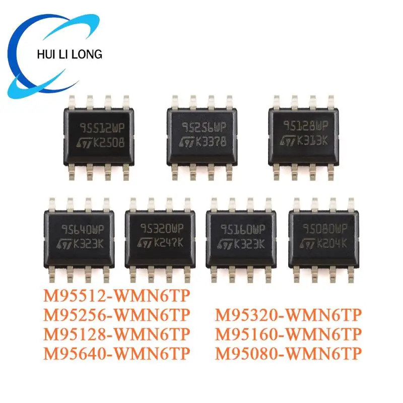 1-5 ชิ้น M95512 M95256 M95128 M95640 M95320 M95160 M95080 WMN6TP SOP-8 512Kbit 256Kbit 3SPI รถบัส EE
