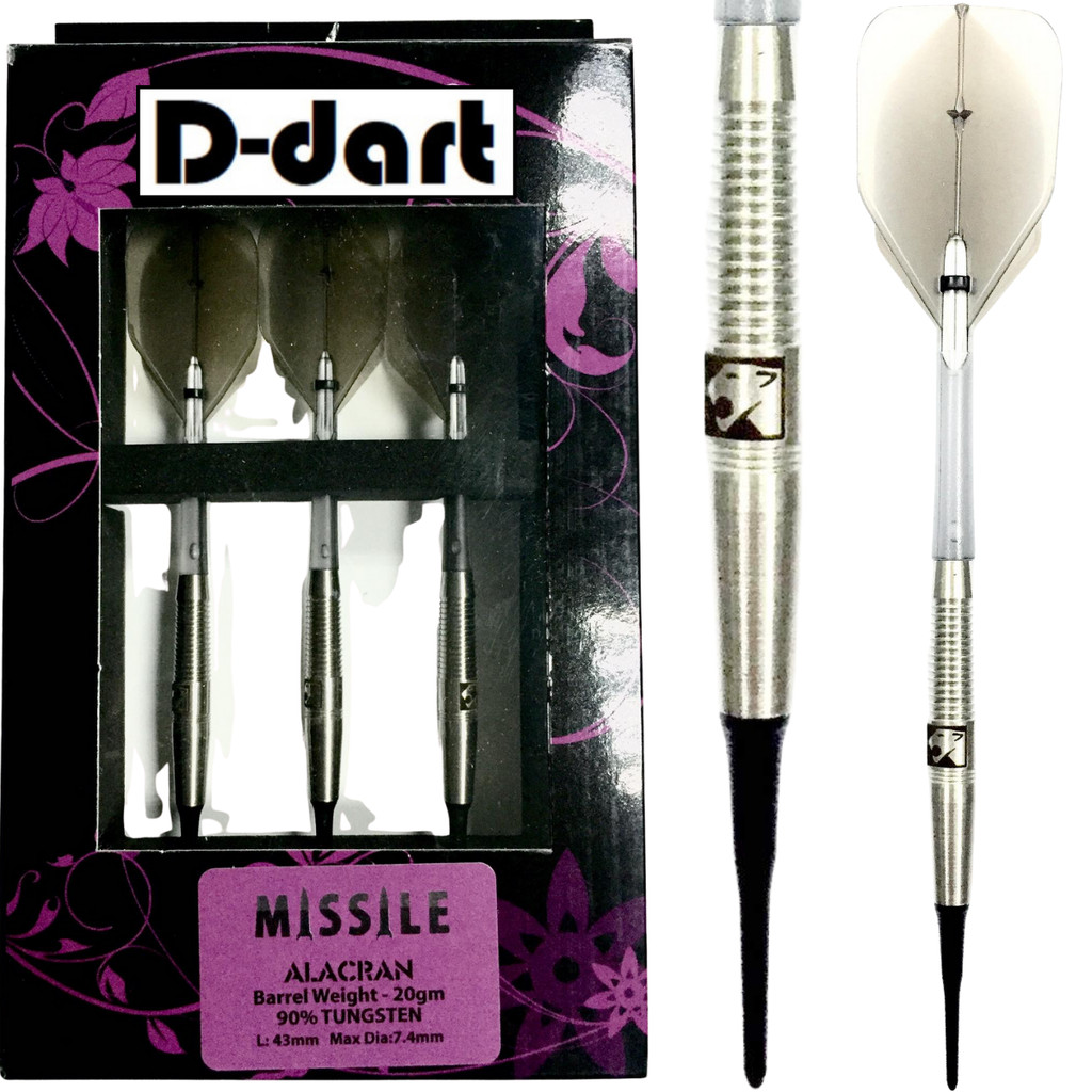 TUNGSTENS SOFT TIP DART - 20G MISSILE ALACRAN 90% TUNGSTEN SOFT DART LEMBUT)