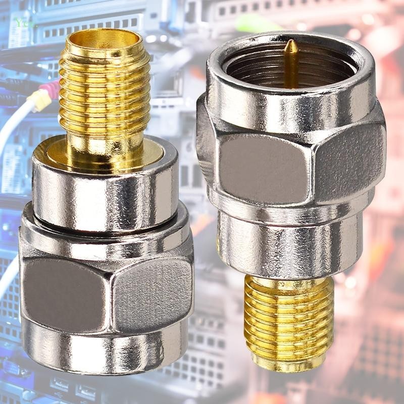 Yee F Type Male Jack To SMA Plug Straight RF Coaxial Adapter F Connector To SMA