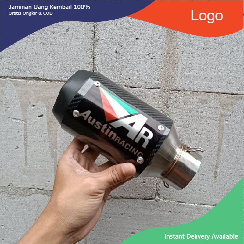 Austin Exhaust Racing - Muffler Austin - Canister Austin ใน 51mm สําหรับรถจักรยานยนต์ทั้งหมด