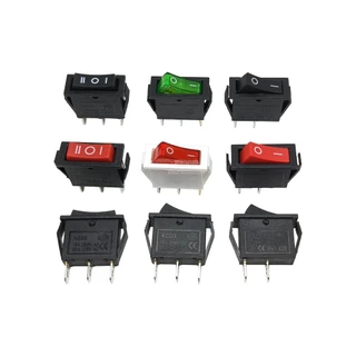 KCD3-102N 2 Pins 3 Pins 2 เกียร์สวิทช์โยกไฟพร้อมปุ่มโยกโยกไฟ KCD8211N