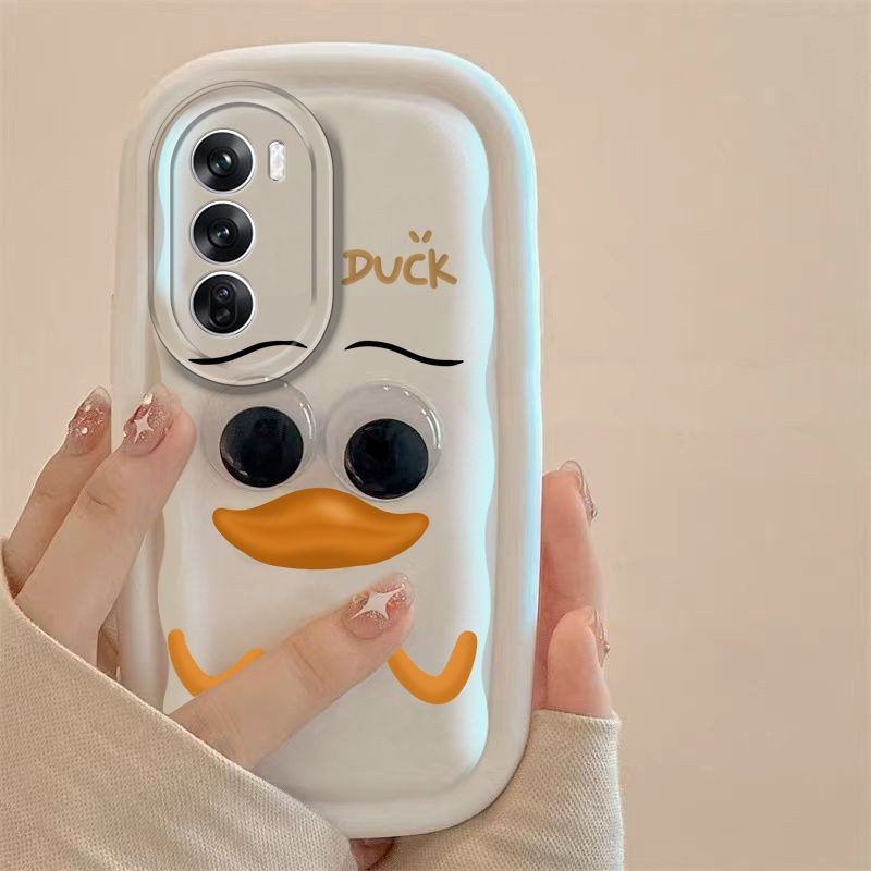 สินค้าใหม่พร้อมสต็อกเหมาะสําหรับOpporeno12เคสโทรศัพท์Reon12proสนุก0ppoตลก0pp0ไส้กรอกปากเป็ดสามมิติP2