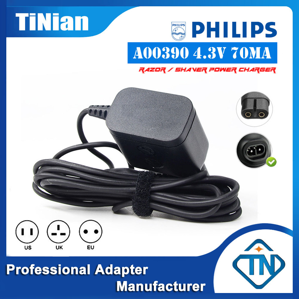 4.3V 70mA Charger สายไฟ AC/DC Adaptor A00390 สําหรับ Philips MG3730 MG5720 MG5730 QG3320 QG3330 S110