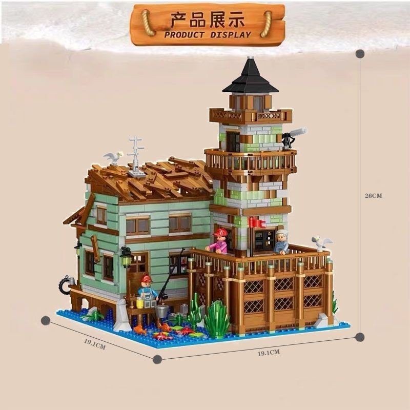 ❣️ [พร้อมสต็อกรูปแบบใหม่] Kanoodle Kanoodle Mini Street View Harbor ร้านอาหาร Wharf ถังกระท่อมความยา