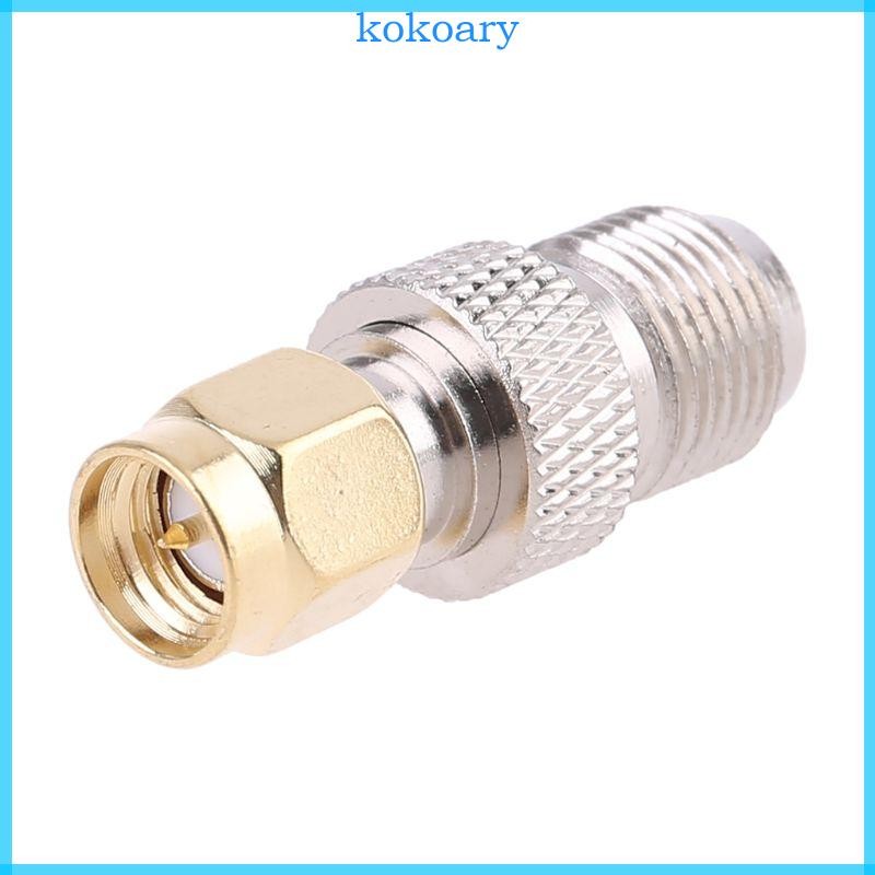 KOK SMA Female To Type F Female Plug Straight RF Coaxial Adapter Connector Converter