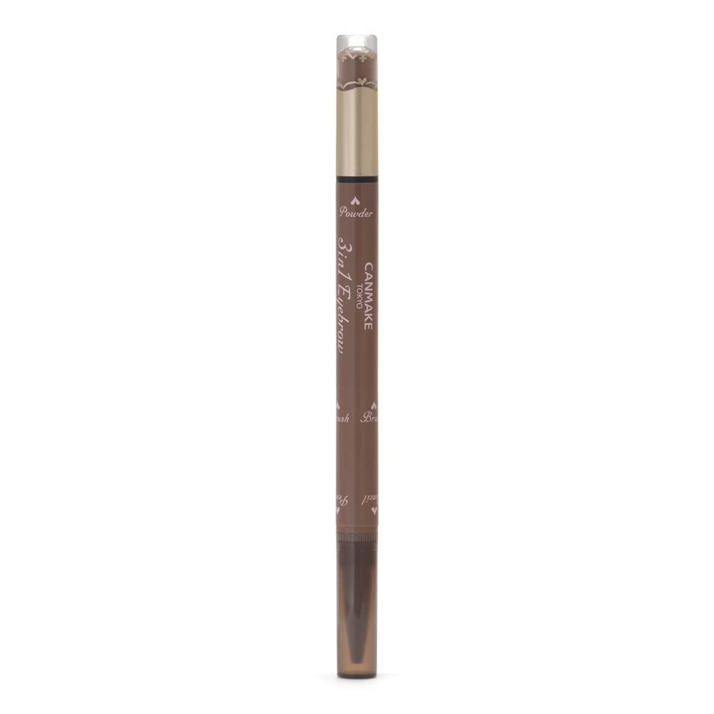 CANMAKE TOKYO CANMAKE 3in1 Eyebrow 02 Ash Brown Pencil Eyebrow Powder Eyebrow with brush