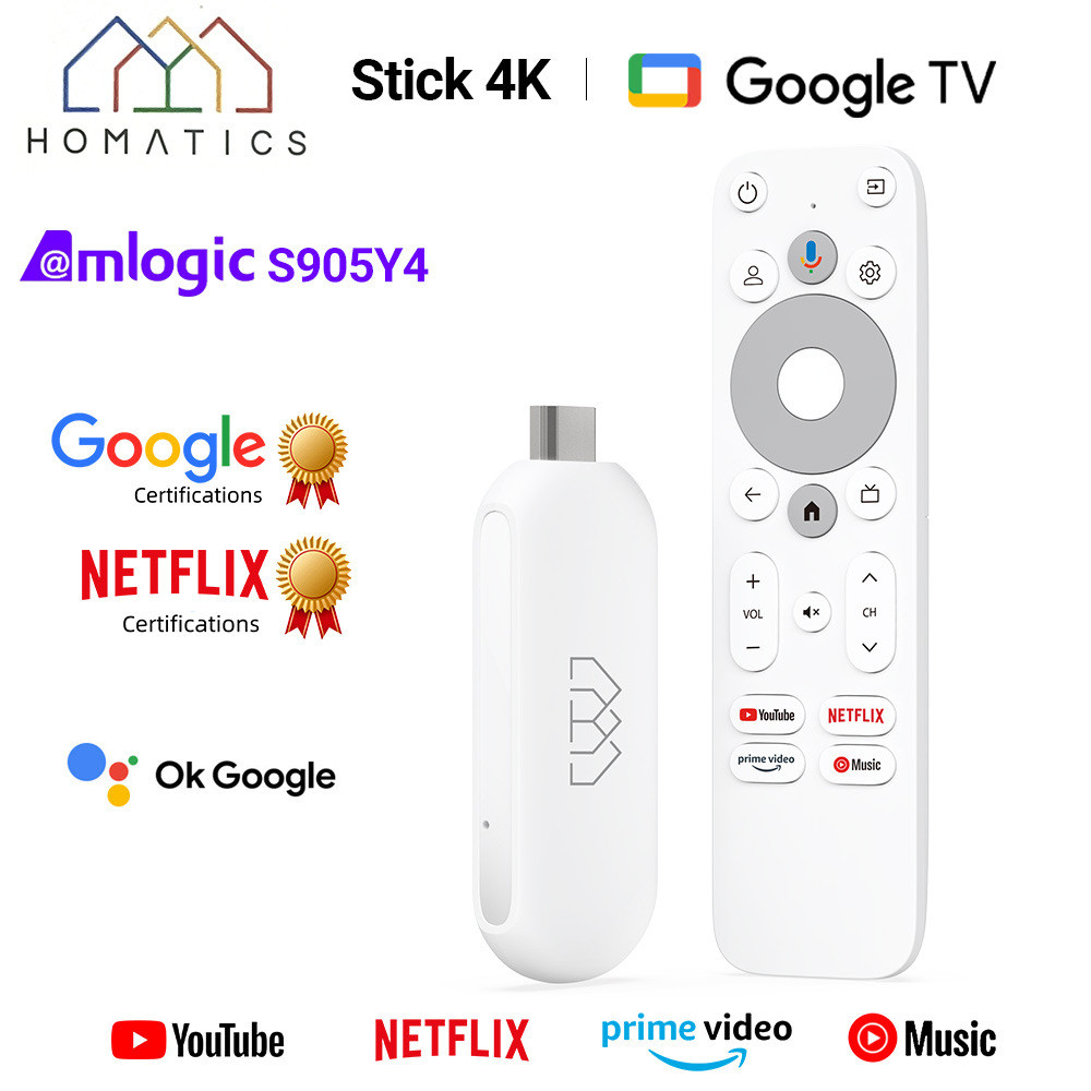 HOMATICS กล่องทีวี 4K พร้อม Netfix Google Certified รองรับ Dolby