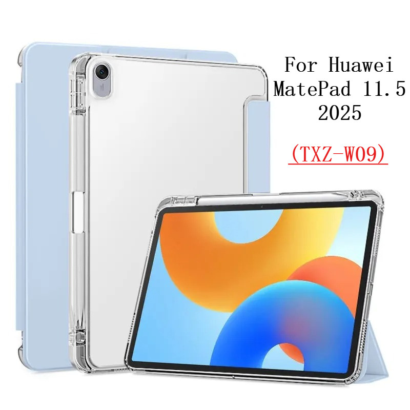 สําหรับ Huawei MatePad 11.5 2025 พร้อมที่ใส่ดินสอ Flip Stand TPU ฝาหลังสําหรับ Huawei MatePad Air 11