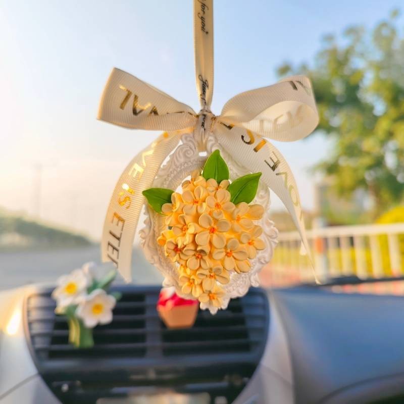 INS Osmanthus Car Aromatherapy Automobile Hanging Ornament Hanging Rearview Mirror Decoration Decora