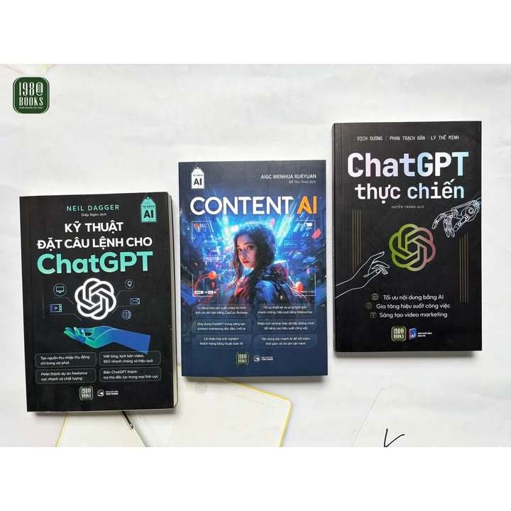 หนังสือ - คอมโบ 3 เล่ม Real Battle GPT Chat + Command Senence Setting Techniques for GPT Chat + AI C