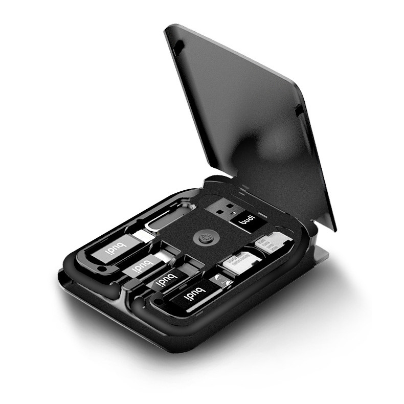 Urban Survival Card มัลติฟังก์ชั่นสายเคเบิลข้อมูลหัวแปลงเครื่องชาร์จไร้สาย Universal Universal Porta