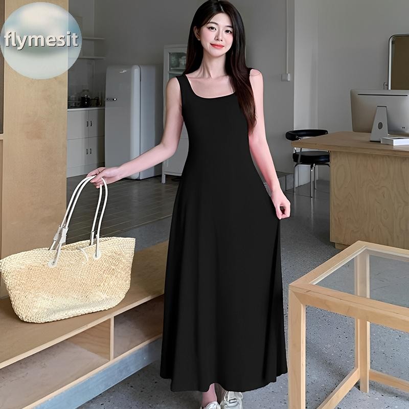 Flymesit กระโปรงยาวแบบใหม่ อีเว้นท์เอว Cinching สำหรับฤดูใบไม้ผลิและฤดูร้อน