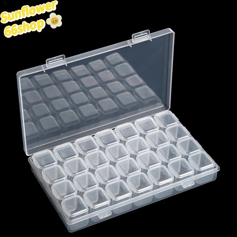 Sunflower66 กล่องเก็บเครื่องประดับ กล่องเก็บของอเนกประสงค์ 28ช่อง พร้อมส่ง