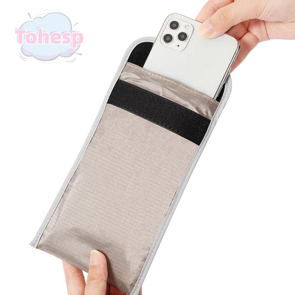 TOHESP Shield Bag Pouch, Anti-tracking IC Magnetic Card Faraday Bag, แบบพกพาป้องกัน Decaussing Signa
