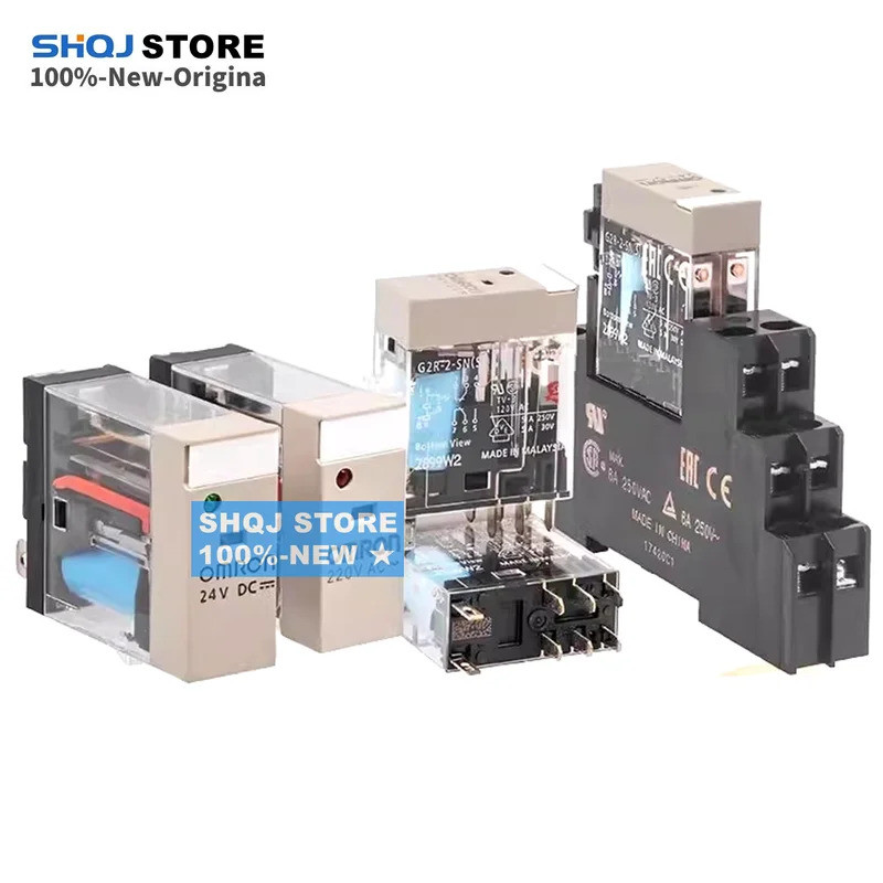 SHQJ STORE 100%-ใหม่ 5PCS G2R-1-SN(S) 24VDC G2R-2-SN(S) SND SNI 12VDC 220VAC 110VAC P2RFZ-08-E P2RFZ