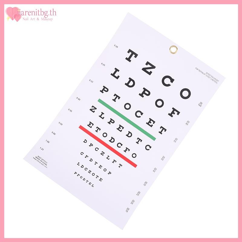 RENBG พรีเมี่ยม SNELlen Eye Chart แผนภูมิผนังพลาสติกกันน้ํา Snellen แผนภูมิสําหรับ Eye Test ข้อสอบ T