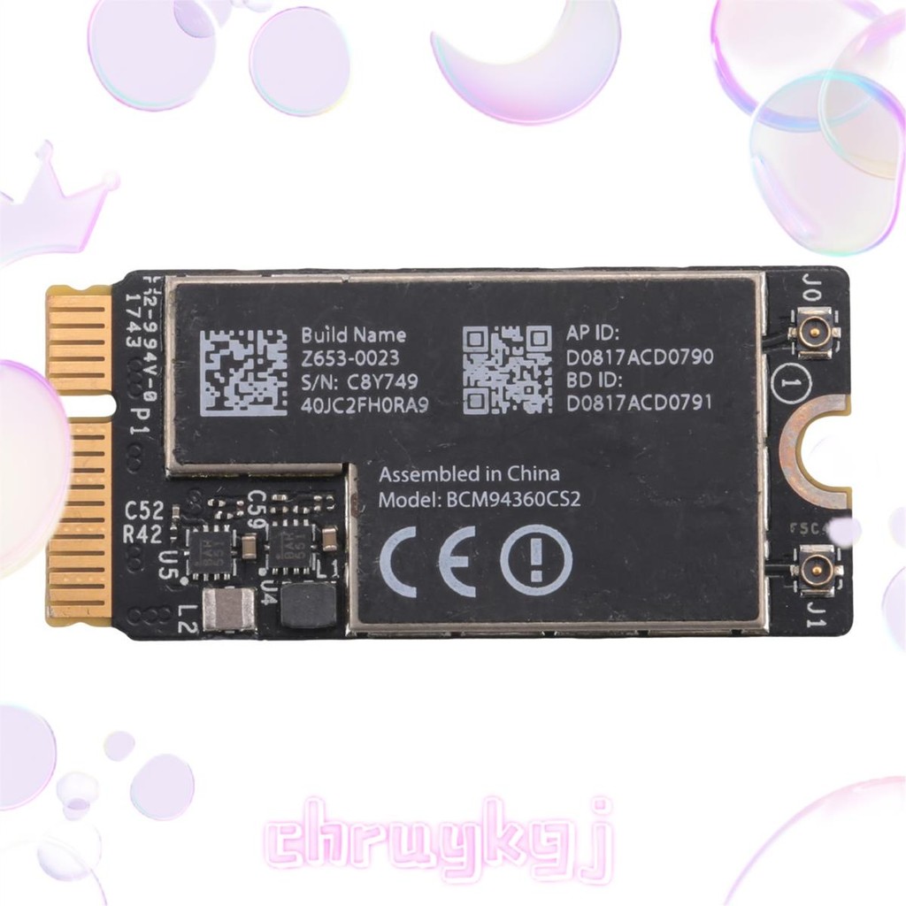 BCM94360CS2 การ์ด Wifi ไร้สาย 4.0 802.11Ac Hackintosh MacOS สําหรับ Air 11 นิ้ว A1465 13 นิ้ว A1466 