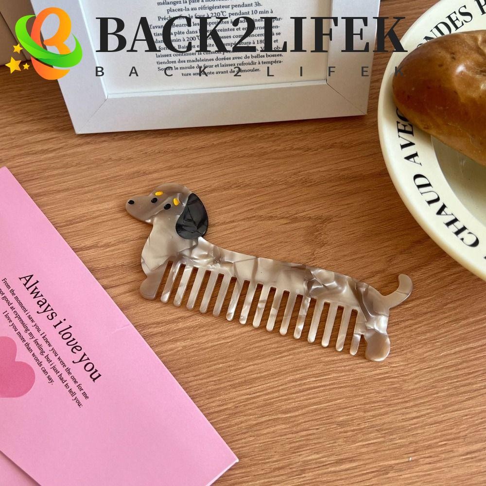 กลับ2ชีวิต หวีอะซิเตท, หวีแต่งหน้าทิวลิปลูกสุนัข, หวีหางแหลมฟันกว้างผักอุปกรณ์ผมหวีทําผมหอพัก