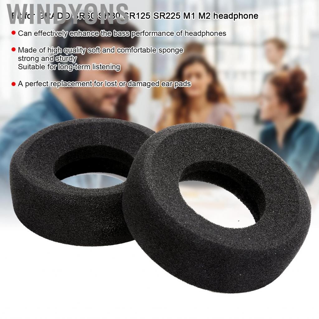 Windyons Windyons-th Aflicement Ear Pads หมอนอิง 2pcs หูฟังรองรับฟองน้ำ Earpad ฝาครอบสำหรับ Grado SR