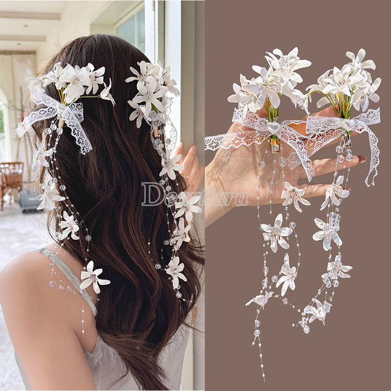 กิ๊บติดผมพู่ดอกไม้นางฟ้าสุด, เครื่องประดับผมคลิปด้านข้างนิชระดับไฮเอนด์